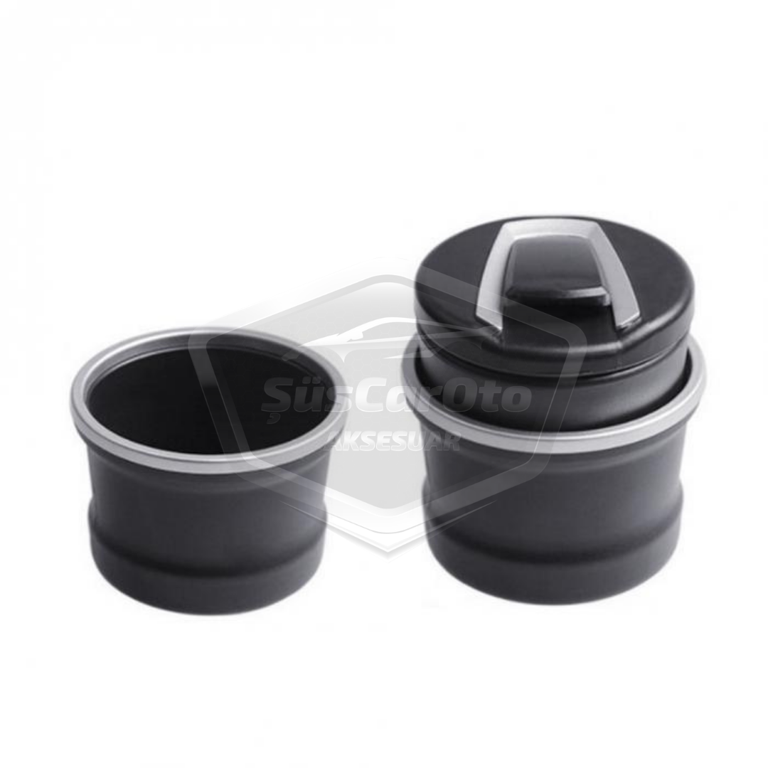 Cenicero de coche deportivo tipo BMW con portavasos, cenicero de coche, cenicero de coche, negro