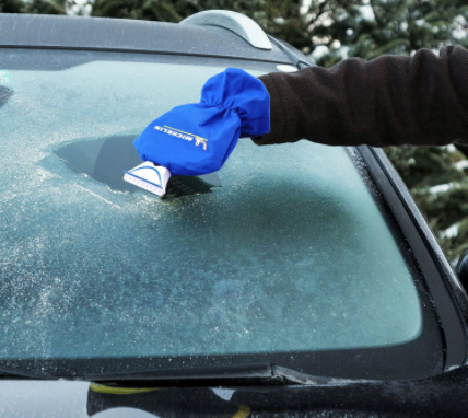 Carub Auto Raspador de Hielo Impermeable Rompehielos Azul con Guante