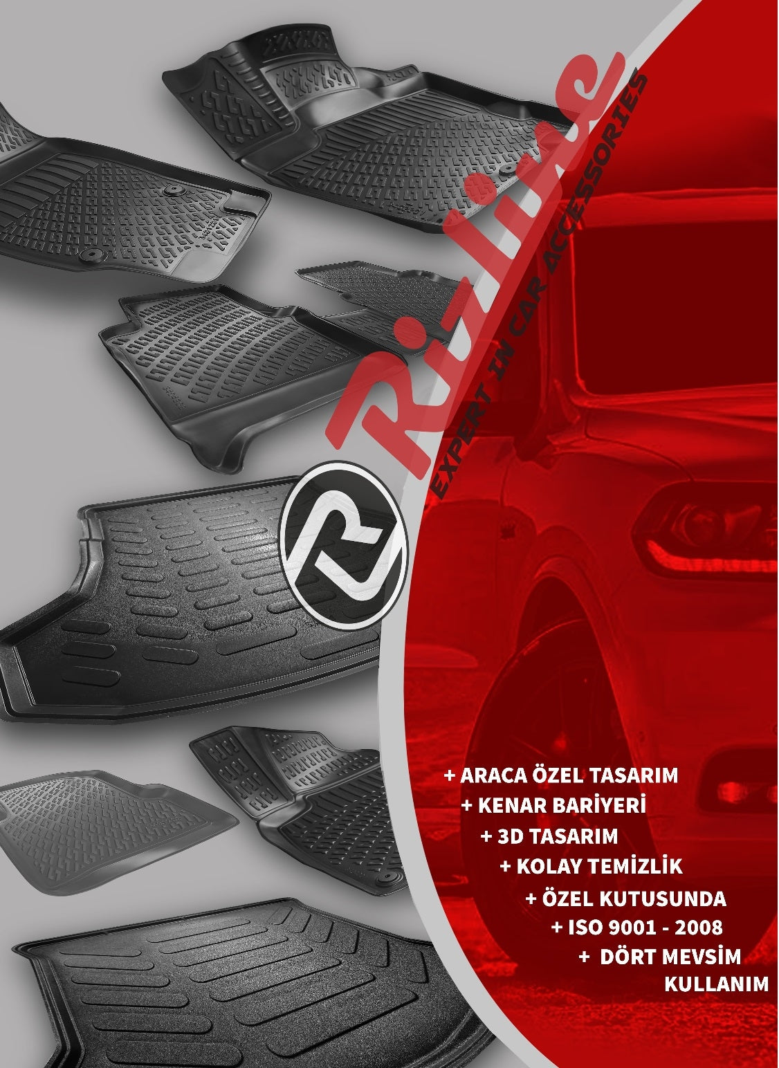 Alfombrillas 3D tipo cubeta Rizline específicas para Renault Clio 4, a partir de 2012