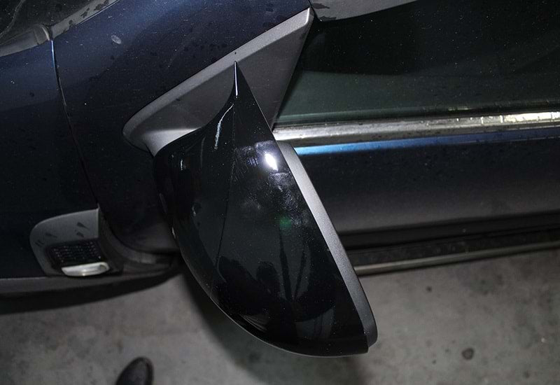 Dacia Duster 2 2018 y Posterior Tapa de Espejo Retrovisor Murciélago Negro Piano Plástico ABS