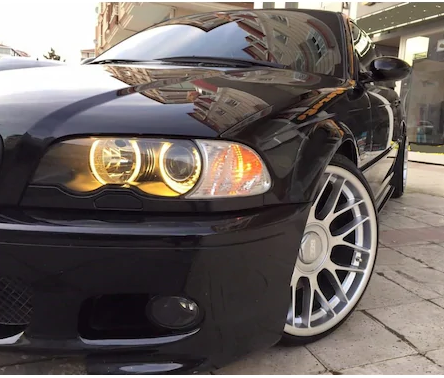 BMW E46 318 320 325 330 CCFL Angel Eyes Anillo Amarillo Faro ONP21