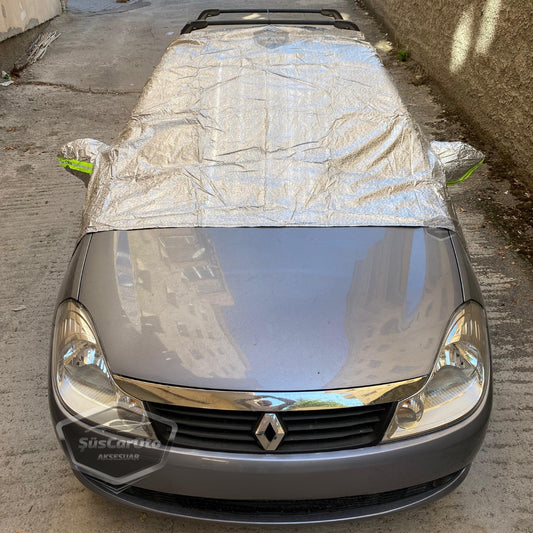 Her Araca Uygun Ön ve Yan Cam Brandası Aynalara Geçme Çadır Araç Camı Buzlanma Önleyici Ve Koruyucu Branda Cam Üstü Kar Örtüsü Buz Brandası Güneş Önleyici Su Geçirmez Kırmızı Çantalı
