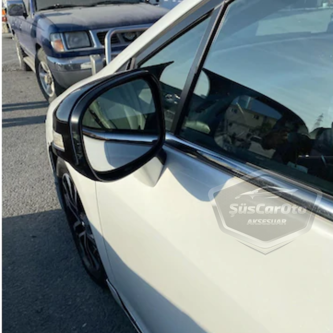 Honda Civic FB7 2012-2016 Cubierta de espejo de murciélago Batman Piano Black ABS Plástico
