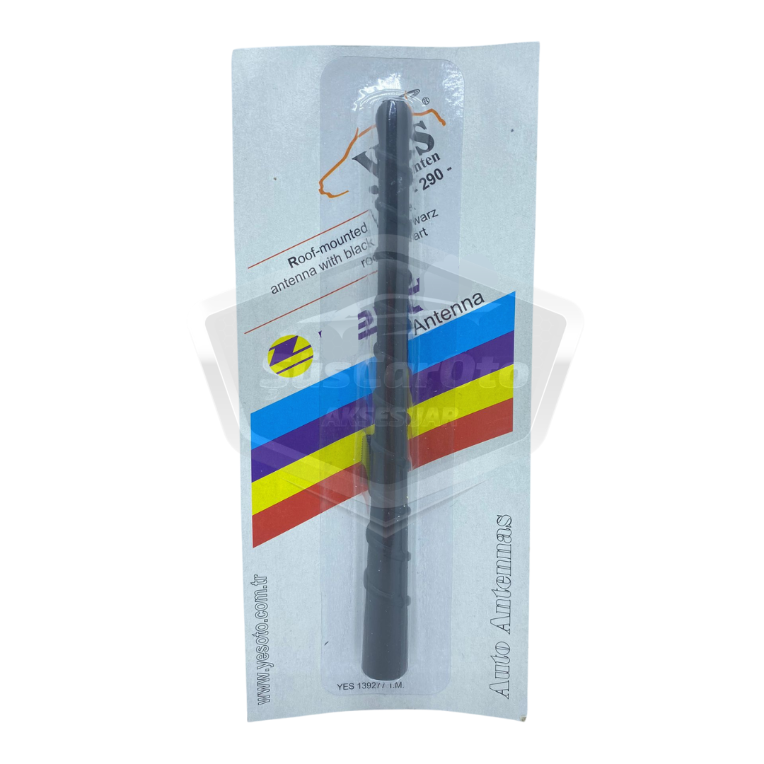 Hyundai Kia Antena de Techo de Varilla Corta con Rosca 18 cm Negro