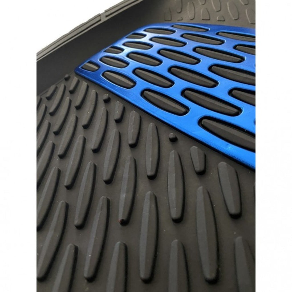 Alfombra universal 3D extraprofunda con diseño de zafiro, color azul