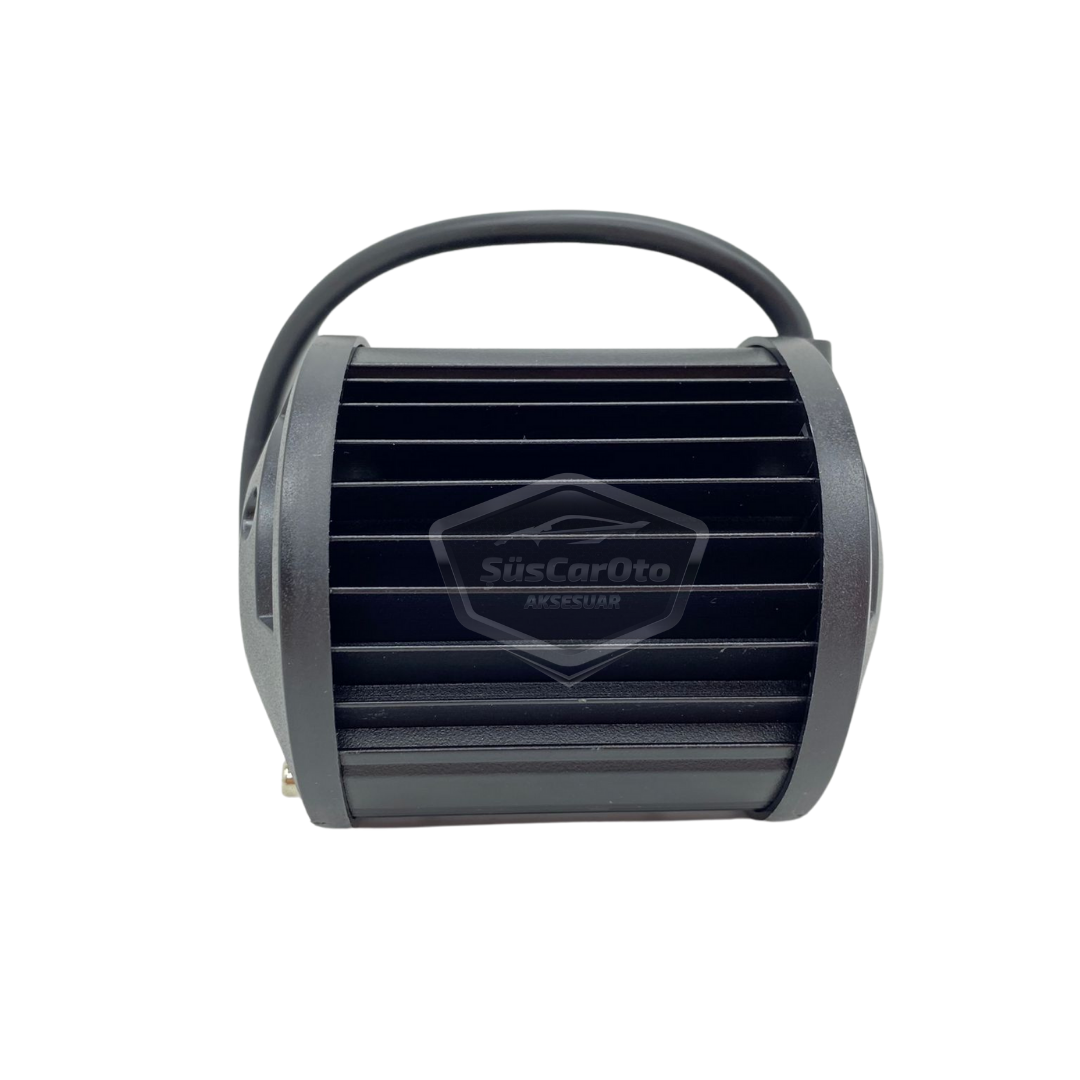 Faro Auxiliar Todoterreno LED, Proyector Antiniebla Cuadrado Blanco 45W 12 LED, Lámpara de Trabajo de Campo de Metal, 1 Unidad ONP0474