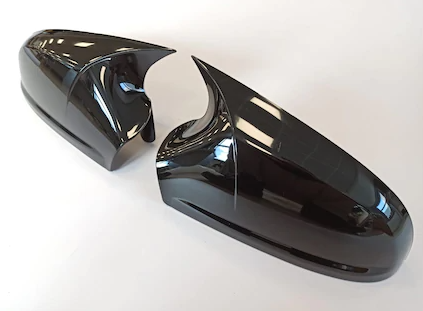 Tapa de espejo retrovisor tipo Batman, color negro piano, plástico ABS, para Opel Astra H FL con Facelift 2010-2013