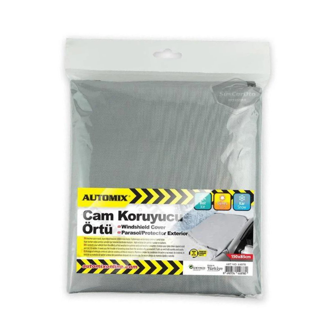Cubierta Protectora de Cristales de Coche, Lona para Parabrisas, Lona Anticongelante y Protectora para Cristales de Coche, Funda para Nieve en el Techo del Coche, Lona Antihielo, Parasol 150 x 85 cm