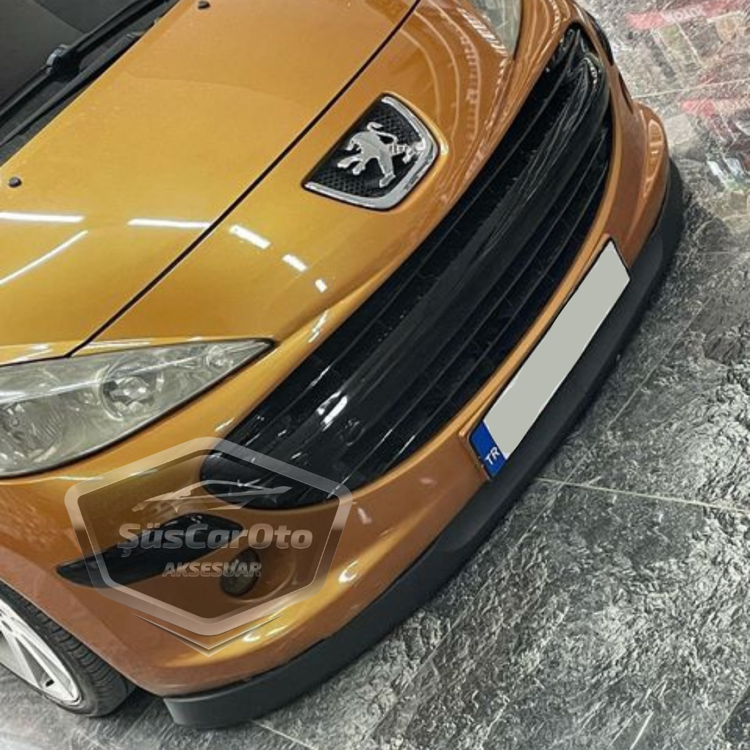 Labio flexible delantero de 2 piezas, compatible con Peugeot 207 2006-2014, labio universal tipo Astra H, alerón delantero, bajo parachoques
