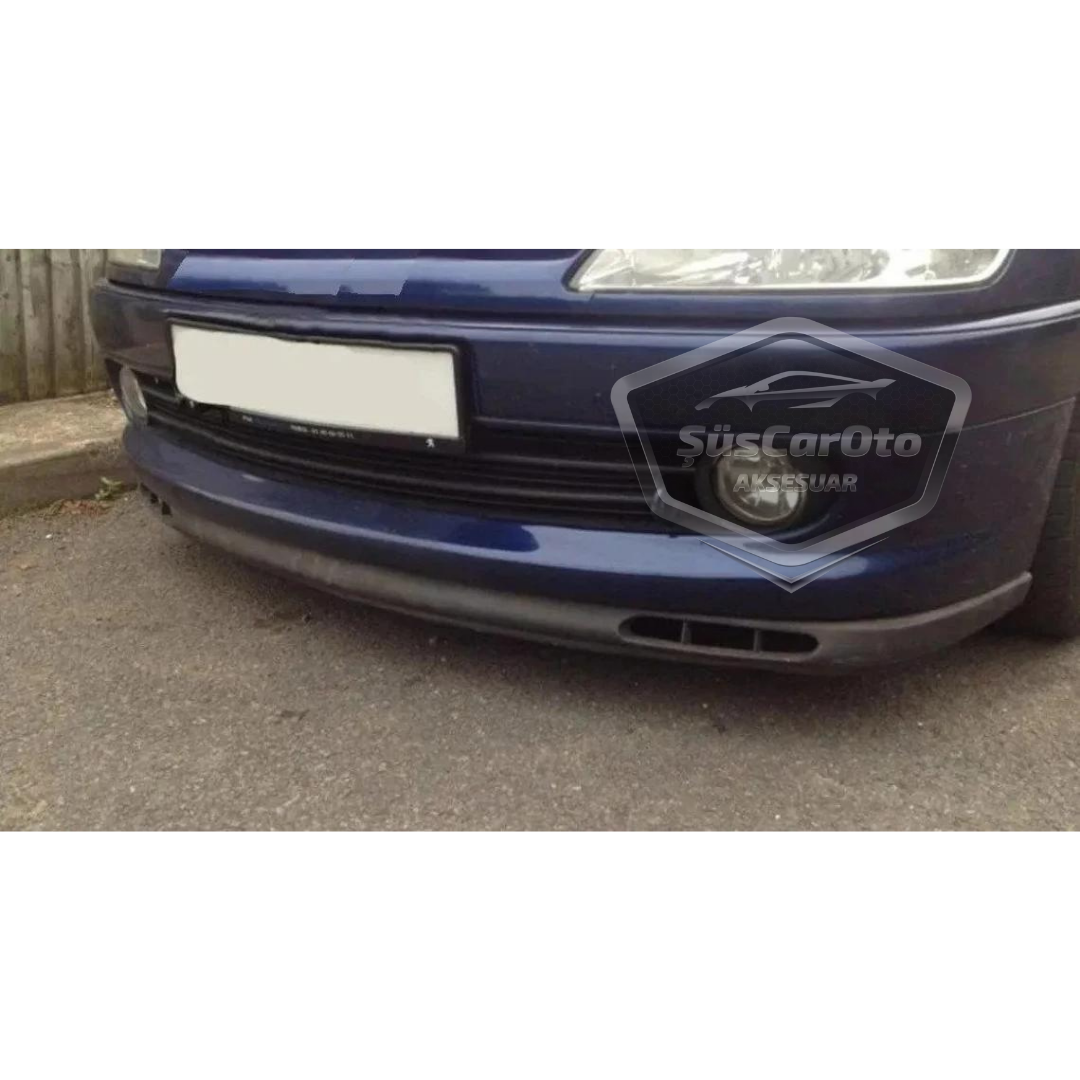Faldón Universal Flexible Laguna Lip Compatible con Peugeot 306 1993-2002, 2 Piezas, Complemento Inferior de Parachoques, Deflector Frontal, Aleta de Barro
