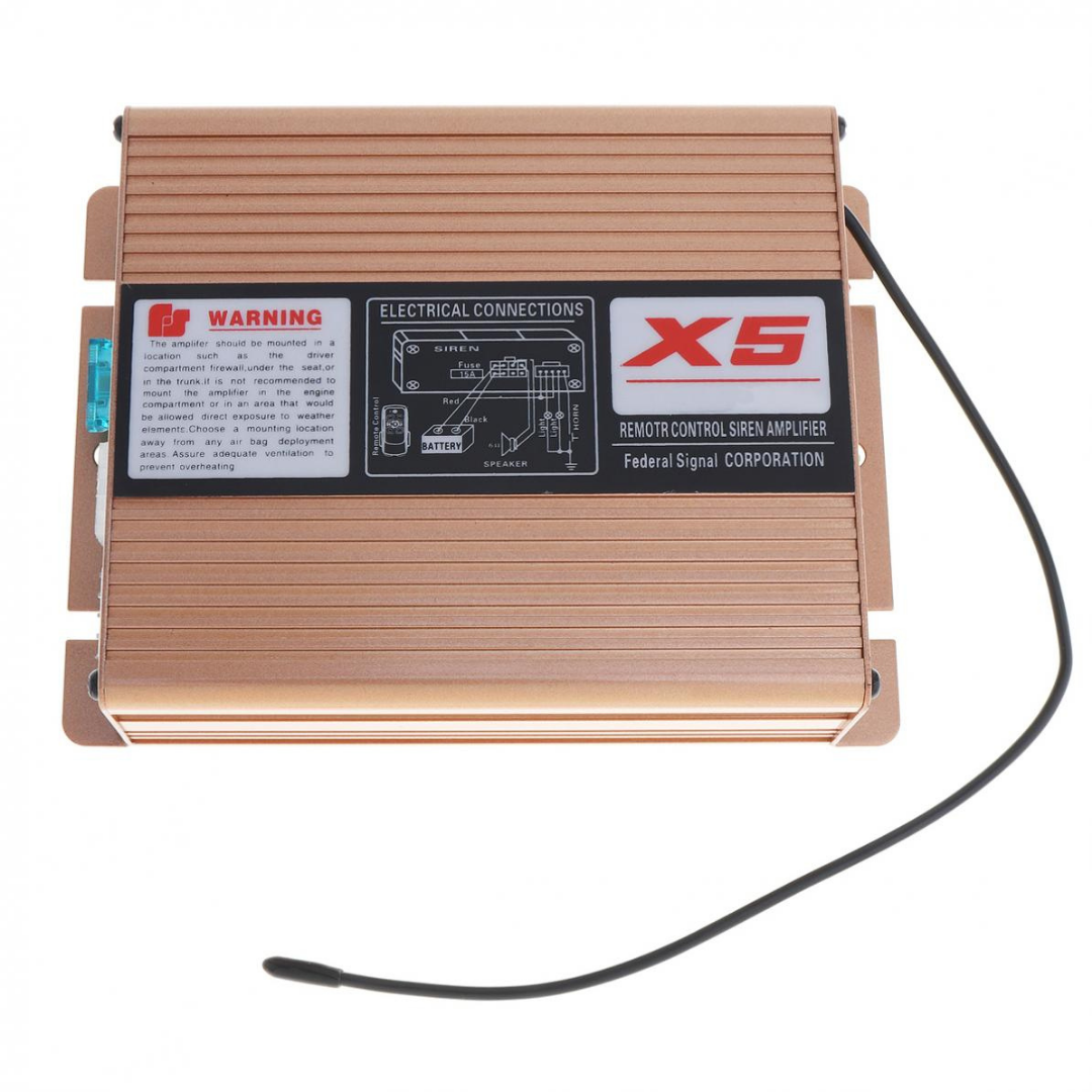 Sirena de policía profesional, potente bocina de sirena con control remoto, micrófono y megáfono, metal, 200 W, 12 V.