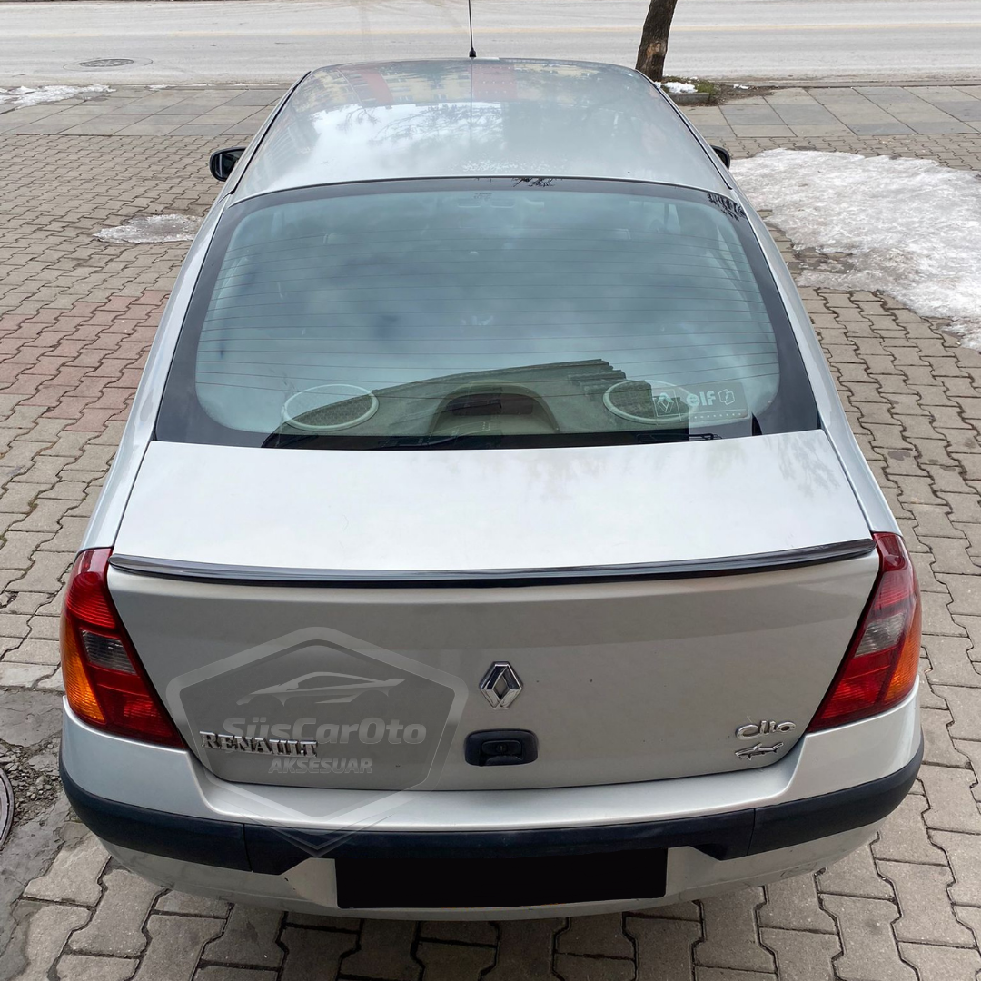 Spoiler de maletero de techo para Renault Clio 2 Symbol 1998-2008 Sedan, moldura de maletero, color negro piano brillante