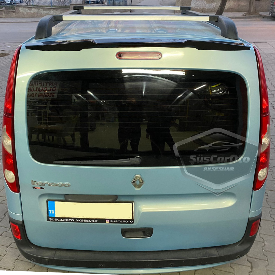 Renault Kangoo 2 2008-2021 Multix Compatible Alerón Murciélago Negro Brillante Piano Goma Maletero Moldura Alerón Trasero