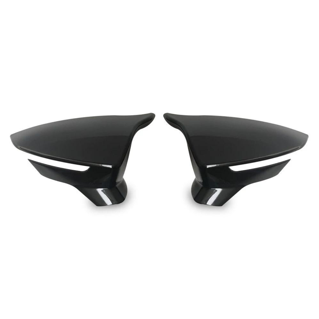 Tapa de espejo retrovisor tipo Batman para Seat Ibiza MK5 2017 en adelante, en negro piano, plástico ABS