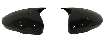 Skoda Octavia Mk2 A5 Facelift 2009-2013 Carcasa de espejo Batman Bat Piano Negro Plástico ABS