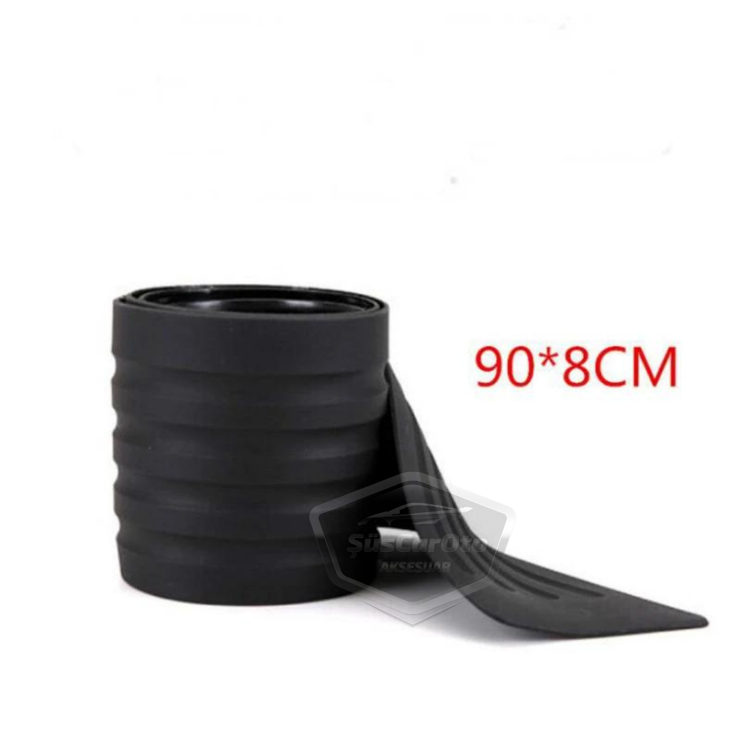Protector de umbral de parachoques trasero universal, compatible con todos los vehículos, protector de umbral de puerta de maletero, tira de goma negra ONP95