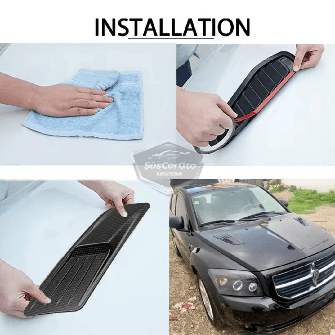 Rejilla de ventilación de capó universal compatible con todos los vehículos, rejilla de ventilación de techo, estilo deportivo, importado de primera calidad, 2 piezas ONP453