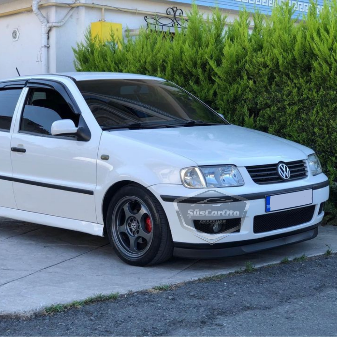 Labio inferior Astra H universal flexible de 2 piezas compatible con VW Polo Mk3 1994-2003 6N, añadido delantero para parachoques, spoiler.