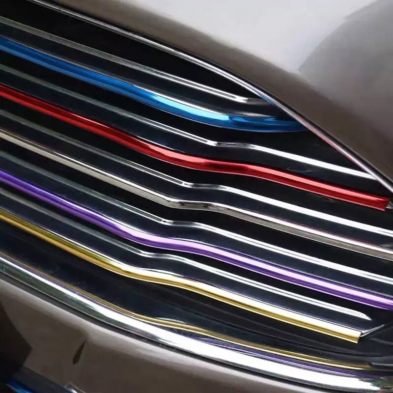 Llanta de coche Coche Vehículo Aspecto metálico Neumático Llanta Embellecedor Cinta Llanta Tira 8 metros