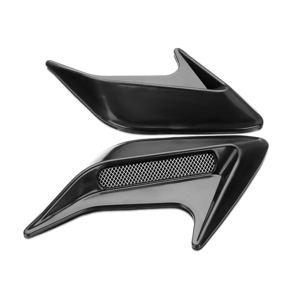 Universal Piano Black Cubierta Capó Guardabarros Rejilla Ventilación Derecha Izquierda 2 Piezas Mini Scoop NKT155