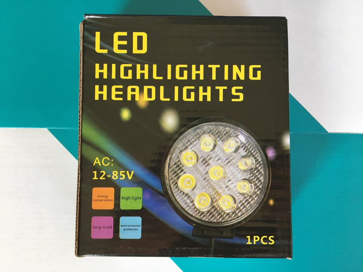 Luz de Trabajo LED Cuadrada 9 LED 27W 12-85V