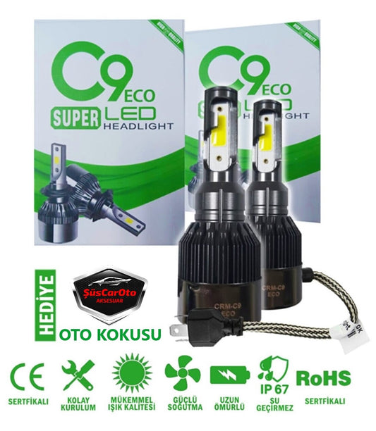 C9 Ultra Bombilla LED Xenón Blanca con Efecto Xenón y Radiador 8400 LM