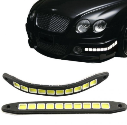 Faro LED de luz diurna Carub 12V Secuencial Cob Flexible Blanco 2 Piezas Impermeable