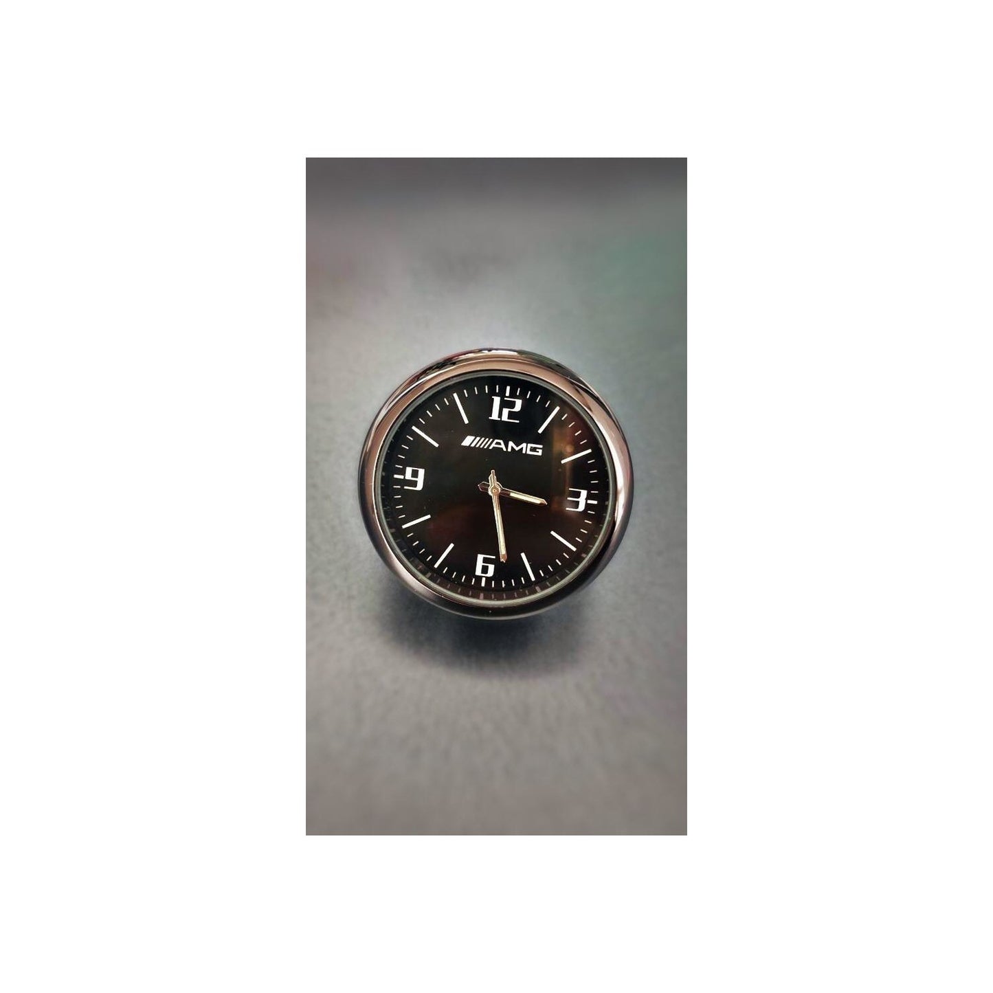 Reloj analógico retro compatible con la ventilación interior del coche y la guantera, con logo AMG