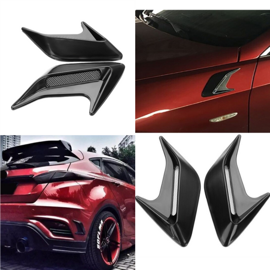 Universal Piano Black Cubierta Capó Guardabarros Rejilla Ventilación Derecha Izquierda 2 Piezas Mini Scoop NKT155