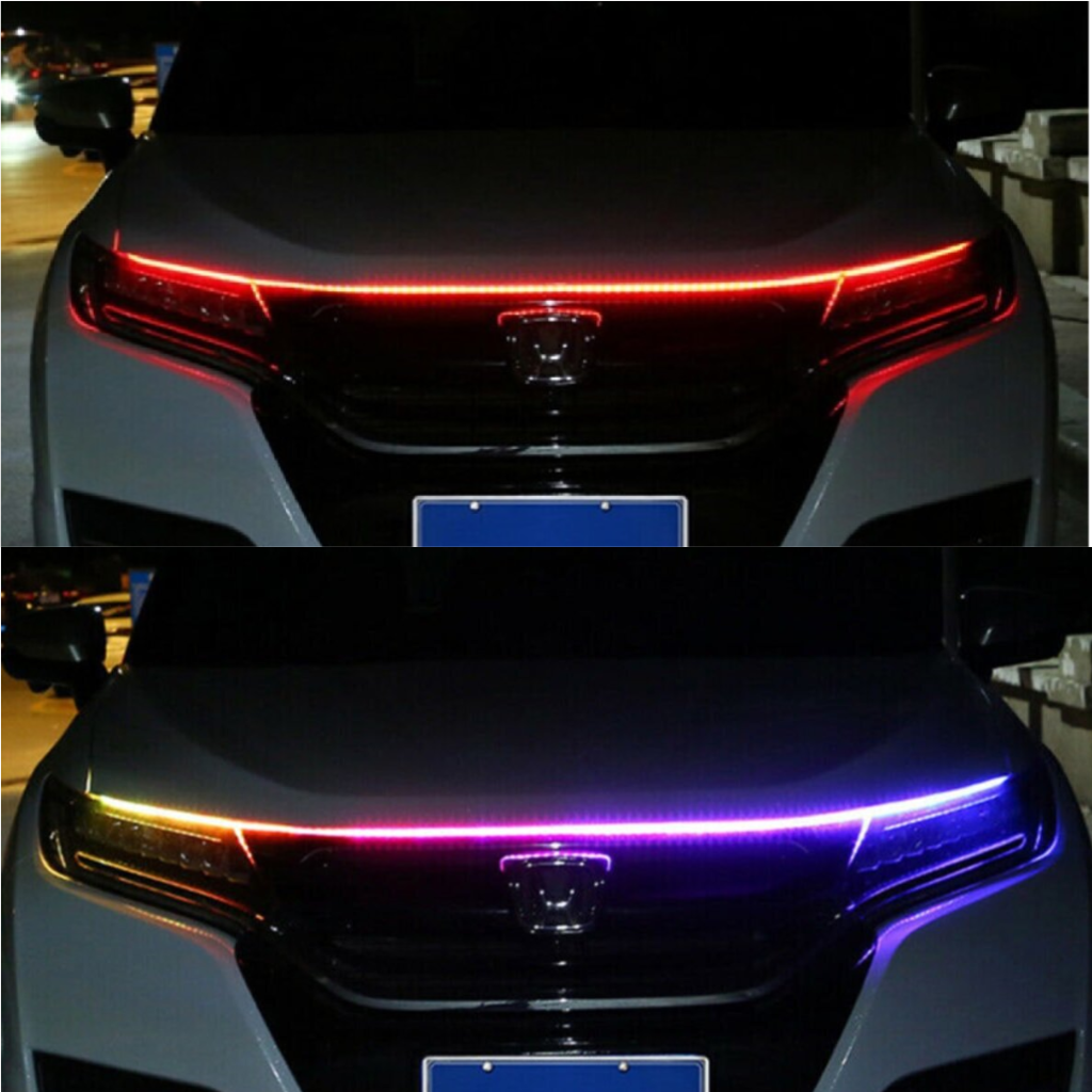 DRL LED diurno para capó, control por aplicación y mando a distancia, tira de LED RGB de 1,5 metros, diseño Golf 8 ONG48