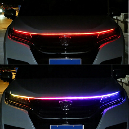 DRL LED diurno para capó, control por aplicación y mando a distancia, tira de LED RGB de 1,5 metros, diseño Golf 8 ONG48