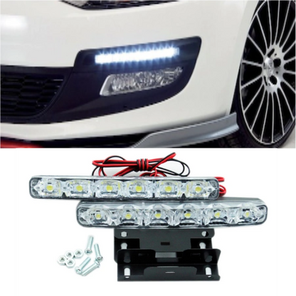 6 LED Luces de circulación diurna DRL Lámpara LED 18W Impermeable ONG16
