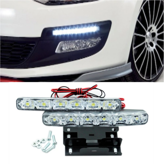6 LED Luces de circulación diurna DRL Lámpara LED 18W Impermeable ONG16