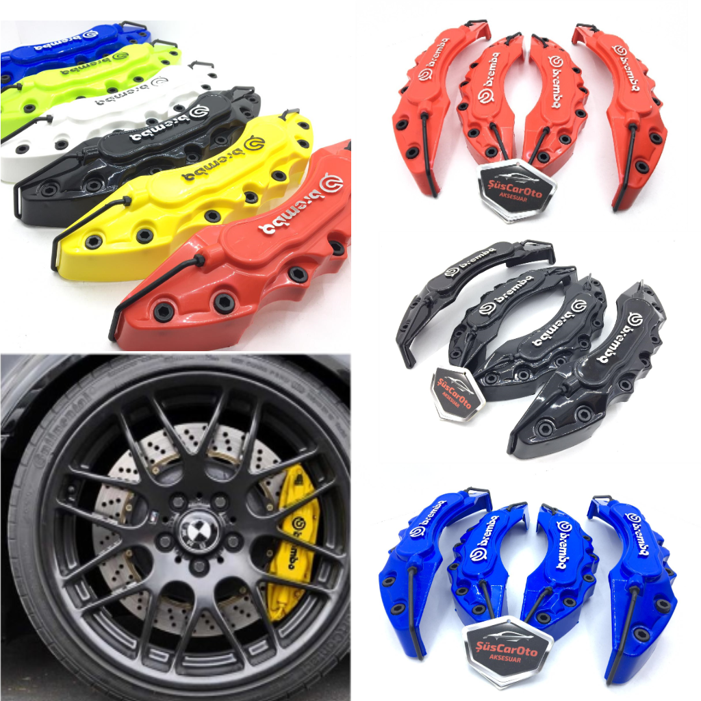 Tapas Pinza de Freno Brembo, Juego de 4 Unidades, Universal, Compatible con 17'' y Más Grandes