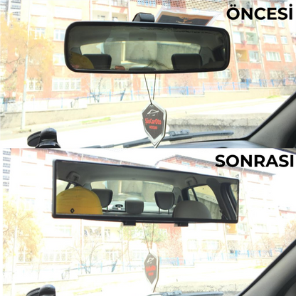 Carub 300 mm Espejo Retrovisor Adicional Interior Curvo Tipo Tijera Encastrable Negro