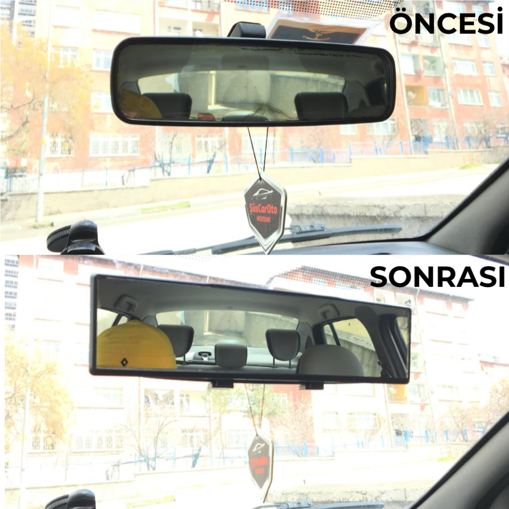 Carub 280 mm Espejo Retrovisor Adicional Encajable Tijera Abombado Negro