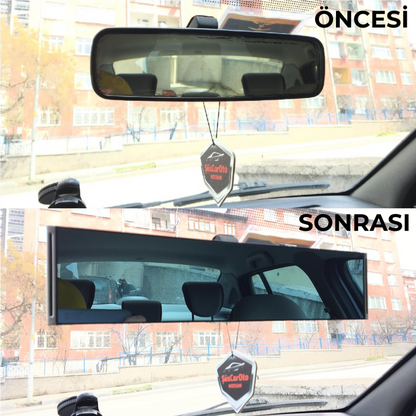 Espejo retrovisor interior antideslumbrante con clip de tijera 3R, azul, 300 mm