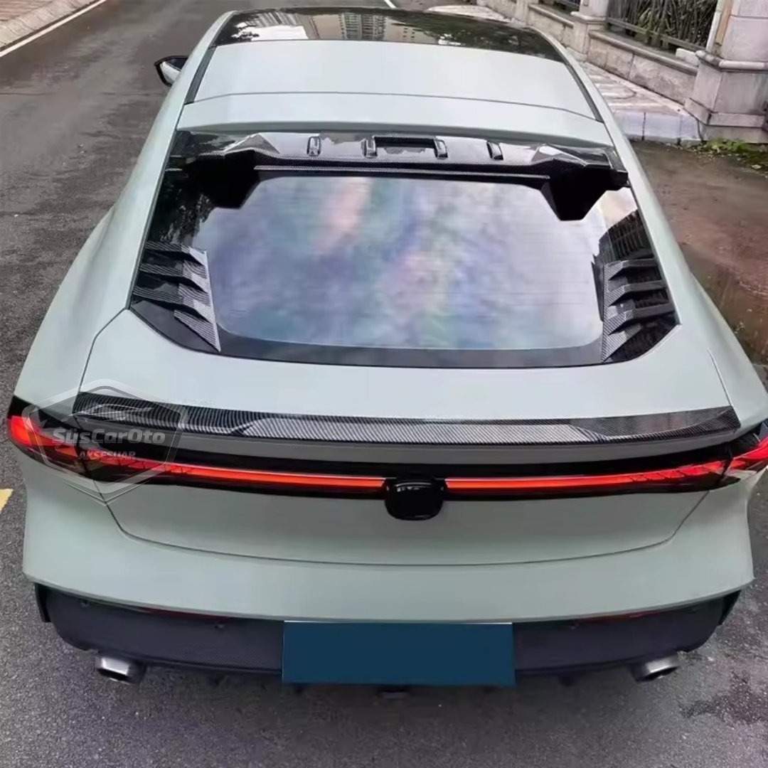 3D Deportivo Universal Compatible con Todos los Coches Ventilación de Ventana Trasera Air Scoop Importado Decorativo Ventilador 2 Piezas Negro Equipo Izquierda Derecha ONP473