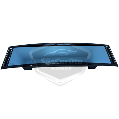 Espejo retrovisor interno antideslumbrante 3R Diamond con clip y abombado de 270 mm, color azul