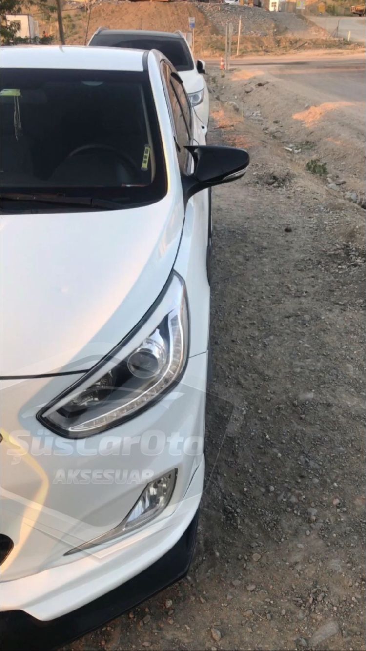 Cubiertas de Espejo Retrovisor Murciélago Batman con Intermitentes para Hyundai Accent Blue, Plástico ABS Negro Piano