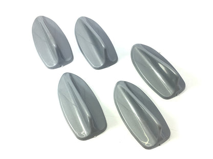Antena de aleta de tiburón mini de 5 piezas, antena decorativa gris tipo espina de pez