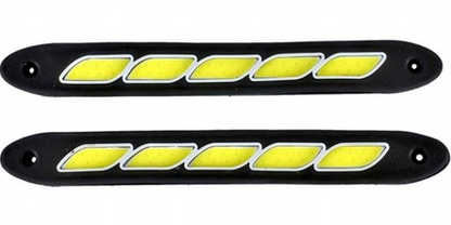 Carub Lámpara de día LED 5 LED 12V COB en línea flexible blanca 2 unidades