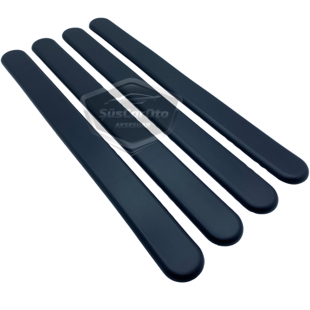 Banda de protección de parachoques flexible compatible con Honda Civic Vtec 2, tira protectora de parachoques delantero y trasero, banda suave, paquete de 4 unidades, color negro