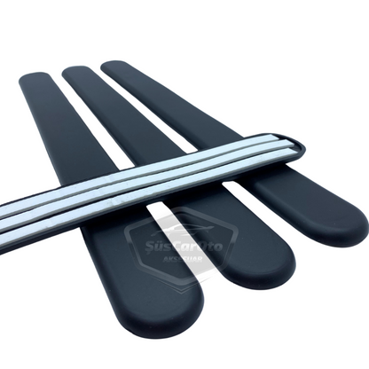 Banda de protección de parachoques flexible compatible con Honda Civic Vtec 2, tira protectora de parachoques delantero y trasero, banda suave, paquete de 4 unidades, color negro