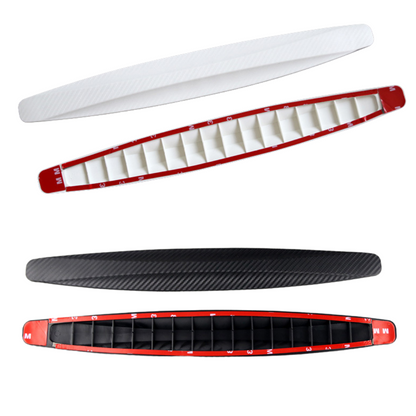 Protector de parachoques flexible 5D, tira protectora de parachoques, cinta suave, paquete de 2, carbono blanco