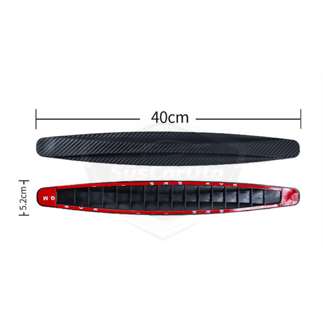 Protector de parachoques flexible 5D, tira protectora de parachoques, cinta suave, paquete de 2, carbono blanco