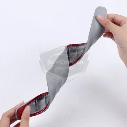 Tira de protección flexible para parachoques 5D, protector de parachoques, tira suave, paquete de 2, gris carbón