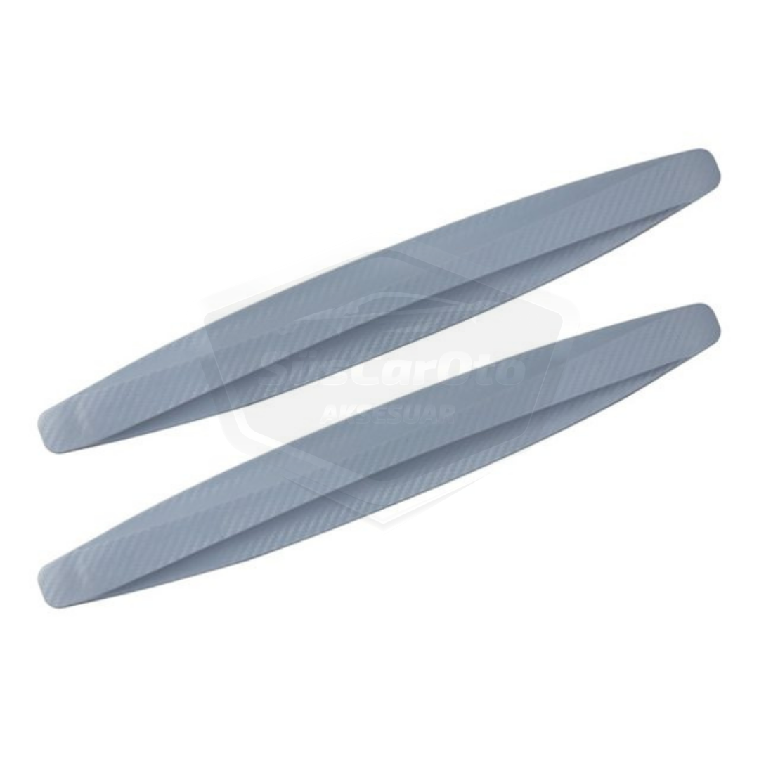 Tira de protección flexible para parachoques 5D, protector de parachoques, tira suave, paquete de 2, gris carbón