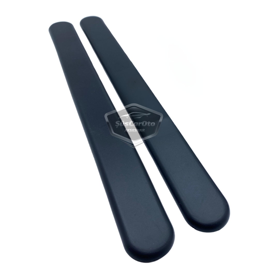 Banda de protección flexible 5D para parachoques, tira protectora suave, 2 unidades, color negro