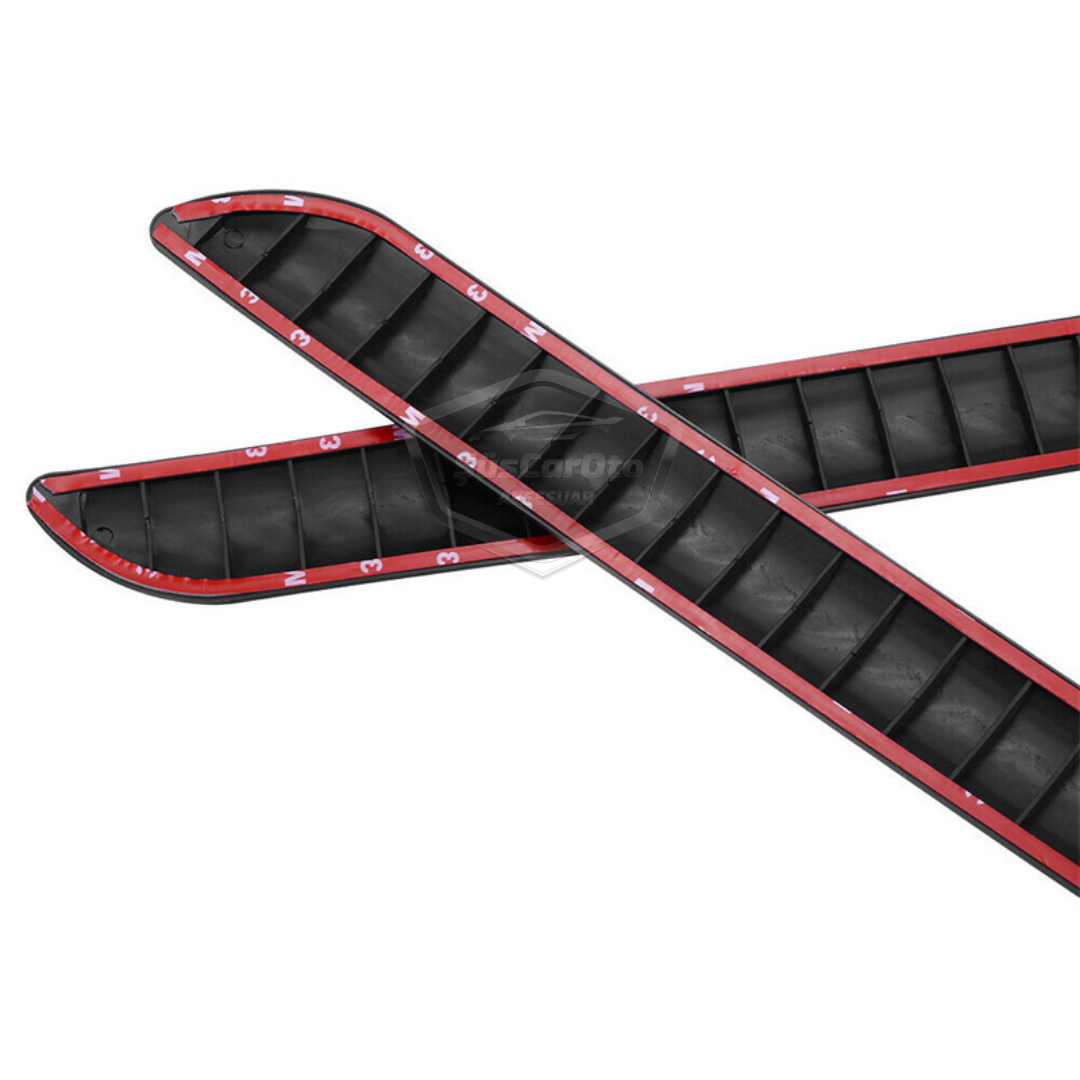 Protector de parachoques flexible 5D, tira protectora de parachoques, cinta suave, paquete de 2, negro, nuevo tipo